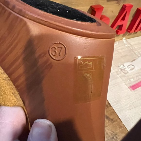 Lace Up Fringe Chunky Heels - Picture 5 of 7